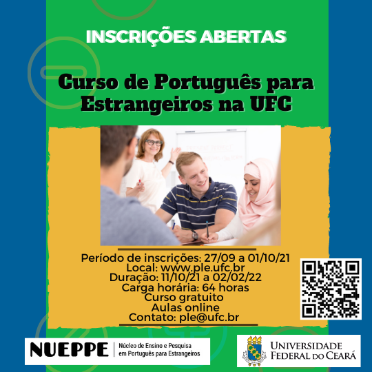 Inscrições abertas para o curso intensivo de Português para